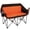 Orange, variant on SUNSPIRE Oversized Camping Chair 2 Person Loveseat Heavy Duty Folding Outdoor Couch 750 lbs Padded Double Duo Sofa with Cup Holders Black