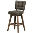 thumbnail image 4 of Hillsdale Lanning 41.25" Wood Counter Stool in Weathered Brown/Chocolate Brown, 4 of 5