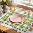 thumbnail image 5 of Hometravel Bunny Print Easter Placemat 30x45cm, Linen Look Insulating Table Mat, Western Style Dining Decor, Holiday Themed Party Supply, 5 of 6