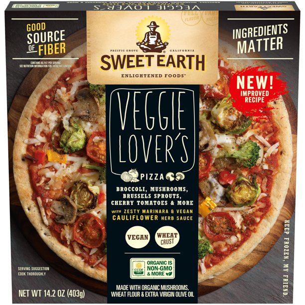 SWEET EARTH Veggie Lover’s Frozen Pizza 14.2 oz. Box