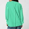 thumbnail image 5 of qolati Womens Oversized Sweatshirts Lightweight Striped Color Block Crewneck Long Sleeve Shirts 2024 Fall Pullover Tops with Pocket, 5 of 7