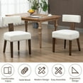 thumbnail image 5 of Newnno Upholstered Linen Dining chairs Set of 2, Mid-Century Modern Kitchen & Dining Room Chairs with Wooden Legs, Beige, 5 of 7