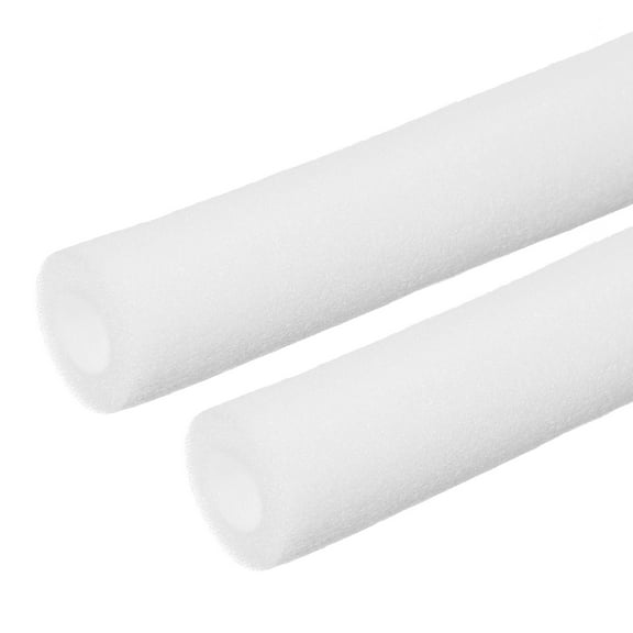 Pipe Insulation Foam Tube Pool Noodles Foam Tubing Outdoor Wrap 1"IDx1-3/5"ODx6.6Ft White 2 Pack