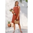 thumbnail image 4 of Vestido casual MEROKEETY para mujer 2025, verano, primavera, caramelo, 4 of 6
