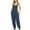 Navy, variant on Virmaxy Wide Leg Overalls For Women Loose Fit Sleeveless Straps Bib Overalls Women Button Casual Cotton Linen Loose Overalls For Women Black M