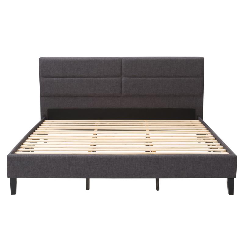 Sleep Master Upholstered Square, Blackstone Upholstered Square Stitched Platform Bed King Dimensions