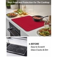 thumbnail image 5 of Stove Top Covers for Electric Stove, Pure Red Glass Stovetop Cover Protector, Simple Solid Color Induction Cooktop Protector Oven Mat for Kitchen Countertop 24"x21", 5 of 8