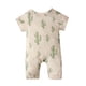 thumbnail image 2 of Mamelucos para bebe niño Gibobby Trajes de algodón Jugar Mono Ropa infantil de manga corta Pijamas con estampado de dibujos animados Niñas Dormir Niños Verde 18 Meses, 2 of 5