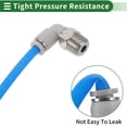 thumbnail image 6 of Unique Bargains Push to Connect Air Fittings 15/64" 90 Degree Air Line Quick Joint Plastic Metal 1/8"BSPT 2 Pcs White Silver Tone, 6 of 7