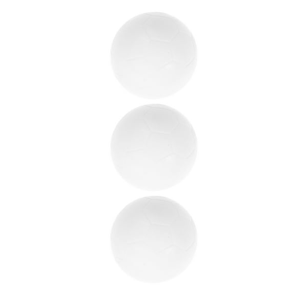 GAXIRE 3Pcs Mini Plastic Footballs Tabletop Game Balls for Indoor Gaming and Better Rolling White 36Mm