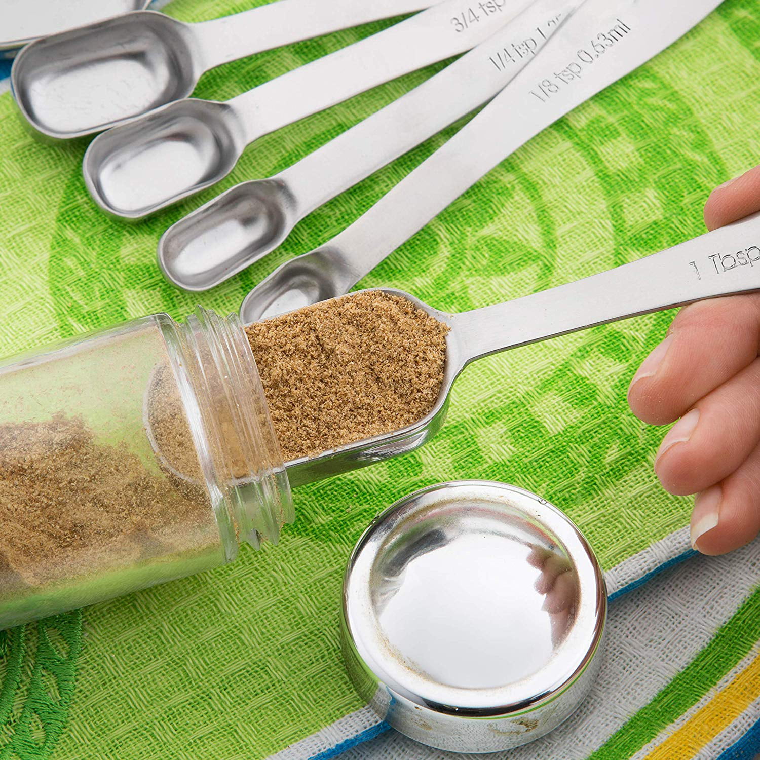 6 pcs Stainless Steel Measuring Spoons Set Teaspoon&Tablespoon Home Use