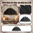 thumbnail image 5 of Woven Halloween Decorations – Halloween Rattan Bat, Black Hanging Bat Halloween Decoration, Halloween Woven Bat Decor, Rustic Woven Wicker Bat for Haunted House Party Home Garden Patio Wall Decor, 5 of 6
