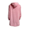thumbnail image 5 of 3 Piece Outfit Pajamas for Women Soft Fuzzy Sherpa Hooded Cardigan Coat Sleeveless Crop Tops and Shorts Nightwear Set, 5 of 5