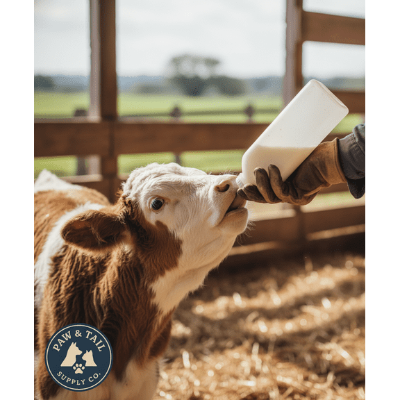 Miller 3 Quart Nursing Bottle with Screw-On Nipple Calf Lamb Kid Feeder