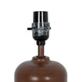thumbnail image 3 of Mainstays 12.75” Traditional Faux Wood Table Lamp with Oatmeal Linen Shade, 3 of 6