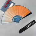thumbnail image 3 of BAOQIN 13-Inch Folding Hand Fan, Wood Hand Held Folding Fans Chinese Kung Fu Hand Fan Decorative Folding Fans for Dance, Performance, Festival or Home Decorations （Q）, 3 of 5