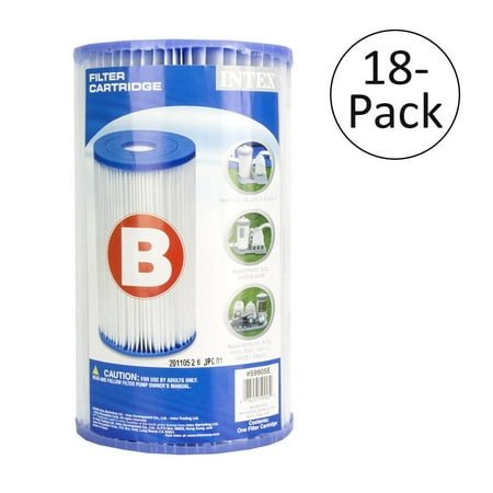 Easy Start Set - Intex Pool Easy Set Type B Replacement Filter Pump Cartridge (18 Pack) | 29005E