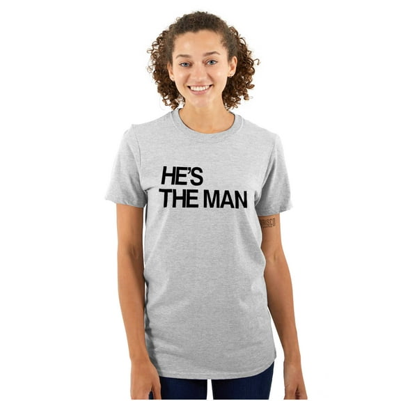 Funny Couples Set She's the Boss Women's Plus Size Graphic Tee Brisco Brands 2X