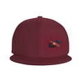 thumbnail image 3 of ZICANCN Abstract Baseball Caps, Trucker Hats for Men And Women, Adjustable Breathable Flat Caps, Dark Red, 3 of 6