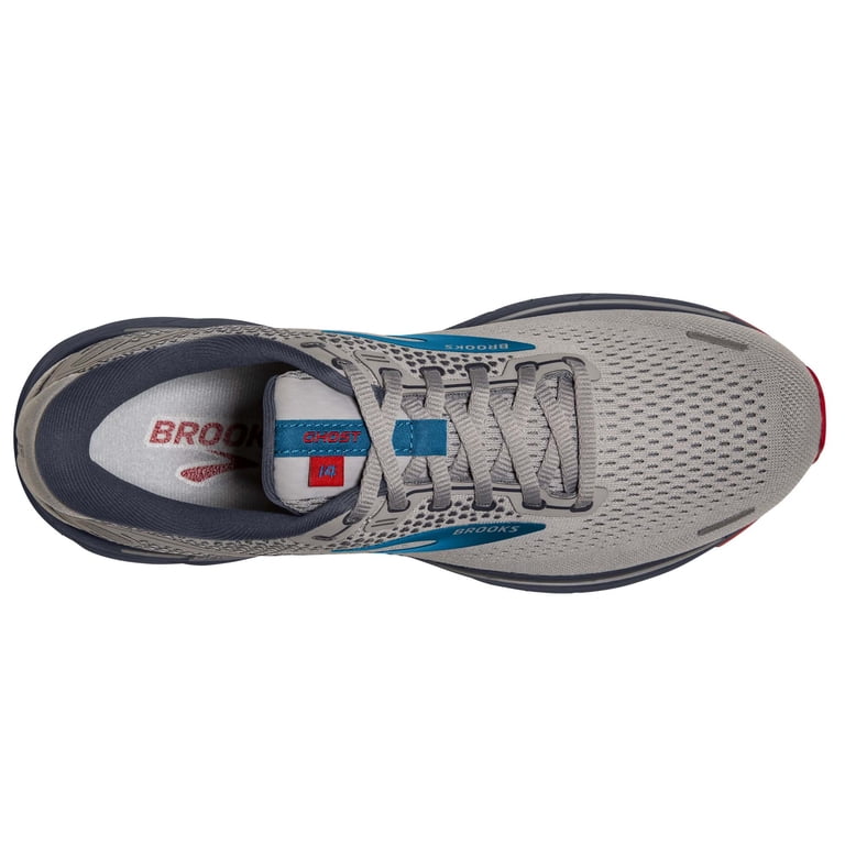 Brooks Ghost 14 Mens Road-Running Shoes - Grey/Blue/Red  display picture 3