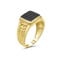 thumbnail image 4 of JewelersClub Black Diamond Rings for Men – 0.25 CTW Genuine Black Diamond Ring for Men – Hypoallergenic 14K Gold Plated Silver Ring Men – Diamond Mens Rings Statement Ring – Luxurious Gifts for Him, 4 of 4