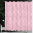 thumbnail image 4 of Ambesonne Pink Damask Shower Curtain, Abstract Curvy Romantic, 69"Wx84"L, Pale Pink Pale Eggshell, 4 of 5