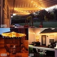 thumbnail image 6 of LED G40 Outdoor String Lights Patio Lights 100FT with 104 LED Shatterproof Bulbs, Weatherproof Commercial Hanging Lights for Backyard Bistro Pergola Party Decor, E12 Socket Base, 2200K, Black, 6 of 6
