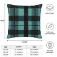 thumbnail image 2 of Multi-Size Linen Sofa Pillow Cover Invisible Zipper Open And Close Strong Use For Sofa Chair Garden Sofa Car Paleturquoise Buffalo Plaid Check Tartan Scotland_4 16"X16", 2 of 8