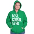 thumbnail image 3 of Best Cousin Ever Family Relatives Zip Up Hoodie Men's Women's Brisco Brands S, 3 of 6
