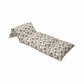 thumbnail image 4 of Shabby Flora Floor Pillow Lounger Cover, Summer Spring Season Buds Roses Lilacs Flowers Leaves Print, Nap Mat Printed Fabric Case for 5 Pillows, 88" x 36", Pale Pink Cream, by Ambesonne, 4 of 5