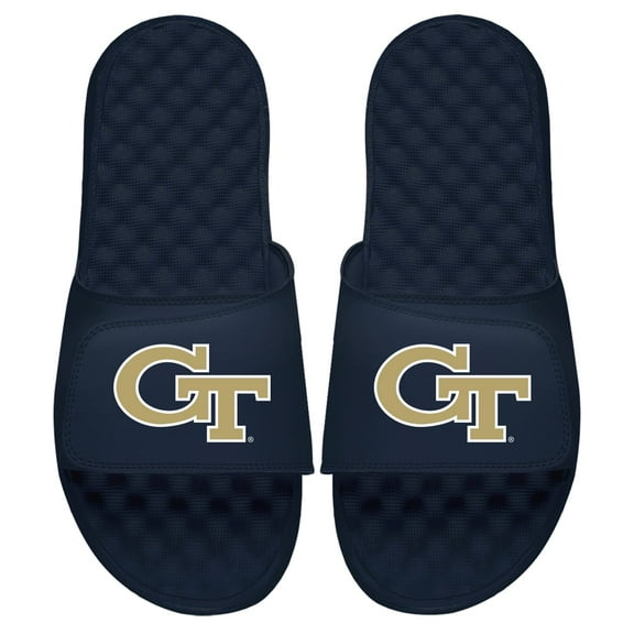 Youth ISlide Navy Georgia Tech Yellow Jackets Primary Logo Slide Sandals
