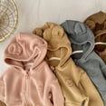 thumbnail image 3 of Baby Boy Jacket Girl And Boy Jacket Casual Fuzzy Zip Up Thick Warm Hoodie Coat Toddler Fall Winter Children Blouse Outfit Outdoor (Pink-1,120 4-5 Years) Cute Tops For Boys, 3 of 5
