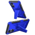 thumbnail image 5 of For T-Mobile OnePlus N20 5G Belt Clip Holster Kickstand Shock Proof Phone Case Cover with Tempered Glass Screen Protector - Blue, 5 of 6
