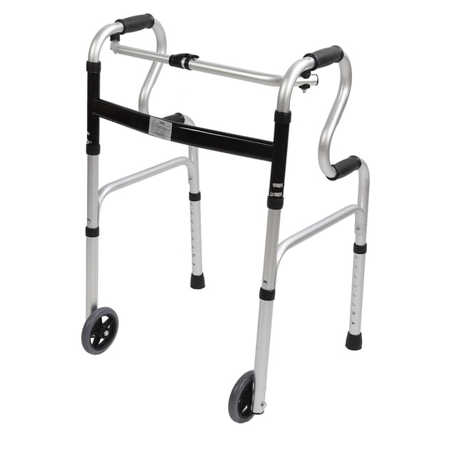 Andador Plegable, aleación De Aluminio, 8 Niveles, Altura Ajustable, Andador Plegable Para Personas Mayores, Fácil De Usar, Liviano, Múltiples Modos, Conmutación Con Soporte