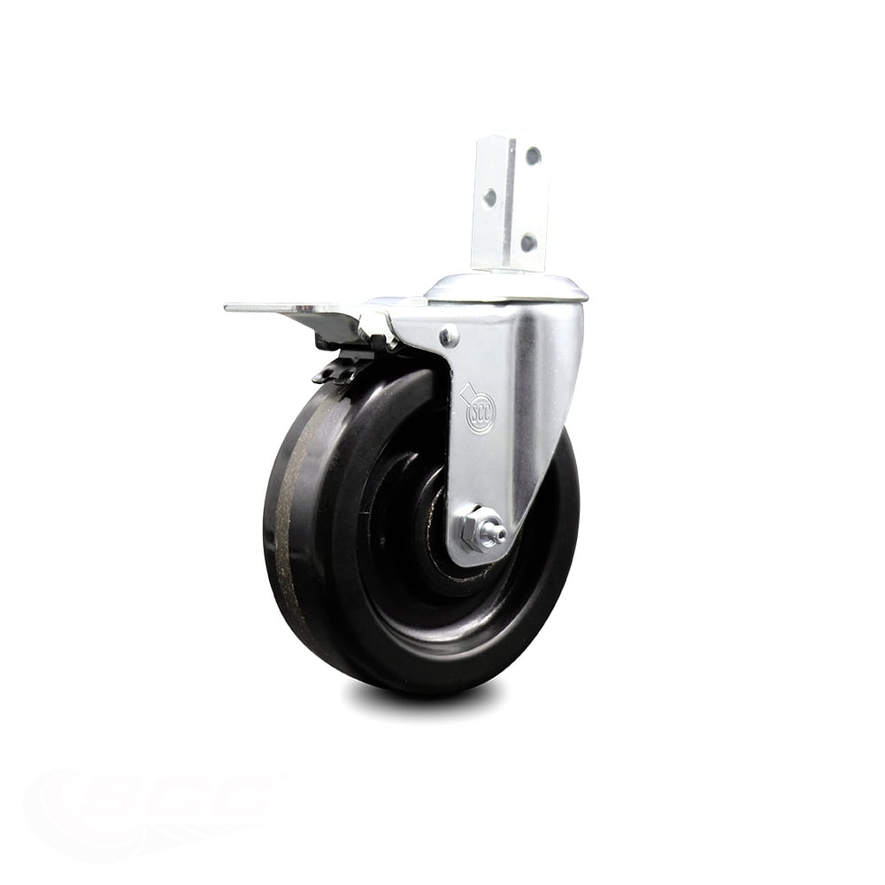 3in Caster Wheel with 608ZZ Bearing 76x24x8mm Silent Black Transparent PU Wheel 