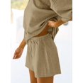 thumbnail image 2 of Sherrylily Women 2 Piece Outfits Loungewear 3/4 Sleeve Tops and Elastic Waist Shorts Lounge Sets, 2 of 3