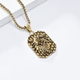 thumbnail image 2 of Retro Chinese style dragon-shaped 14K Yellow Gold necklace niche personality men's zodiac year dragon head pendant sweater chain, 2 of 7