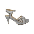 thumbnail image 2 of SANDALIAS TACONES VESTIR LEON  MUJER GLITTER PLATA PIKE 222118 LEON  222118p, 2 of 3