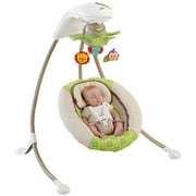 Fisher Price Rainforest Friends Deluxe Baby Cradle & Swing w/ Music | X7340