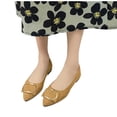 thumbnail image 3 of SuTry Women's Pointed Toe Flats Slip On Comfortable Metal Buckle Decor Low Cut Casual Walking Office Daily Travel Versatile Shoes(38), 3 of 5
