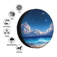 thumbnail image 4 of Naloa Starry Night Ocean View PVC Leather Spare Tire Wheel Cover Spare Tire Cover, for Car Truck SUV Camper Trailer Universal Fit(14-17in)-14 inch, 4 of 6