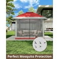 thumbnail image 7 of 13x13FT Pop-Up Gazebo Outdoor Tent with Mesh Cover, Canopy Tent with Carrying Bag Height Adjustable for Backyard and Patio, 7 of 7