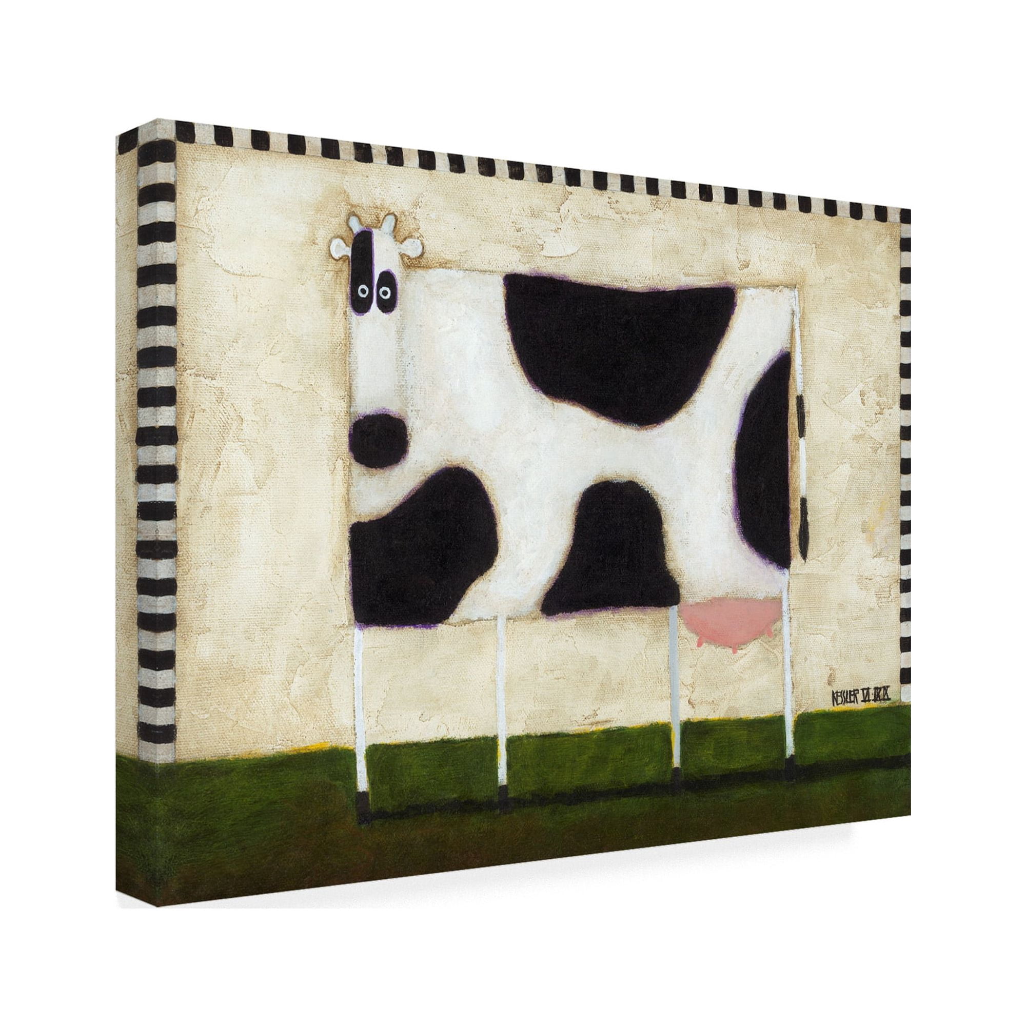 Trademark Fine Art 'White Cow' Canvas Art by Daniel Patrick Kessler