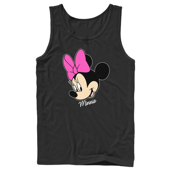 Men's Mickey & Friends Minnie Mouse Portrait Tank Top Black Large
