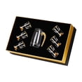 thumbnail image 1 of Juego de vino de estilo chino, juego de copas de vino, dispensador de vino de regalo, para regalo de hombre 6 copas de hojas doradas, 1 of 9