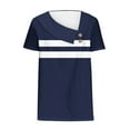 thumbnail image 6 of ATENAR Shirts for Women V Neck Solid Color Tops for Women Soft Tee Navy XL, 6 of 7