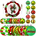thumbnail image 1 of Set de manteles individuales y posavasos Geosar 200 Green Elf Christmas, 1 of 7