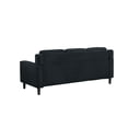 thumbnail image 3 of Contemporary Fabric 3-Seater Sofa for Small Space, Bedroom, Apartment, Studio, Black, 3 of 8