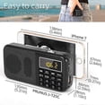 thumbnail image 4 of J-725 Radio FM Portable Radios Digital Radio Rechargeable Radio USB/SD/TF/AUX Player Flashlight Alarm Clock LED Display, 4 of 5