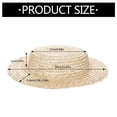 thumbnail image 5 of Victorian Straw Bonnet Hat Sun Protective Vacation Flat Top Hat Base Accessory, 5 of 8
